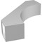Ekena Millwork 6-in. W x 24-in. D x 30-in. H Westlake Architectural Grade PVC Knee Brace BRCP06X24X30WTL - alternate 3